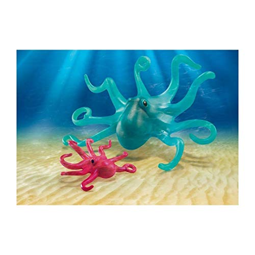 Playmobil FamilyFun Octopus with Baby Animales de juguete para el baño Azul, Rojo - Juegos, juguetes y pegatinas de baño (Animales de juguete para el baño, 4 año(s), 10 año(s), Azul, Rojo, 2 pieza(s))