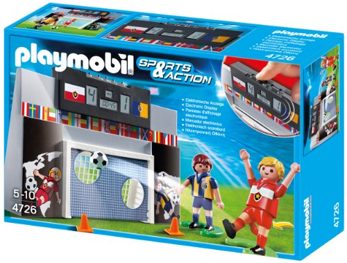 Playmobil Fútbol - Juego de puntería con Marcador electrónico, Juguete Educativo, Multicolor, 30 x 7,5 x 20 cm, (4726)