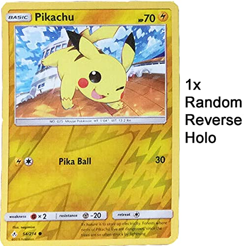 Pokemon Pack 5 Cartas de Pikachu aleatorias, 4 Cartas comunes + 1 Carta Reverse Holo, Cartas en Inglés, Cualquier colección