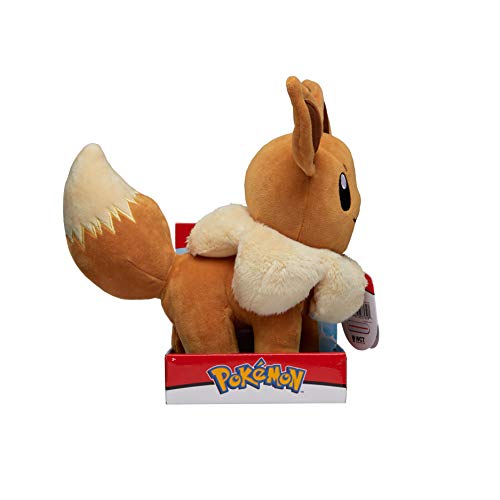 Pokémon Peluche Eevee 30 cm, Nuevos Juguetes Pokémon 2021, con Licencia Oficial de Pokémon