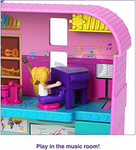 Polly Pocket Escuela increíble Pollyville Set de juego con muñecas y accesorios, juguete +4 años (Mattel GVY51)