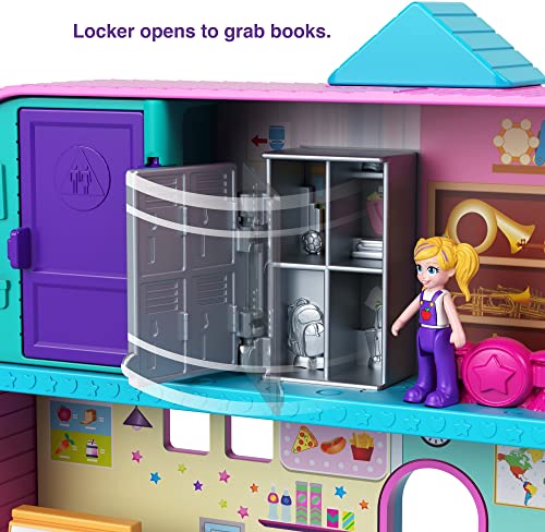 Polly Pocket Escuela increíble Pollyville Set de juego con muñecas y accesorios, juguete +4 años (Mattel GVY51)