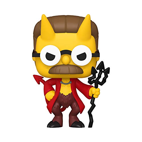 Pop! Animación: The Simpsons – Flanders du Diable, Brille en Le Negro, Exclusivo Amazon