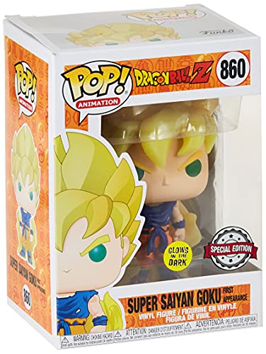 POP Funko 860 Dragon Ball Z - Super Saiyan Goku First Apperance Glow in The Dark Vinyl Figure Exclusive Special Edition 50337