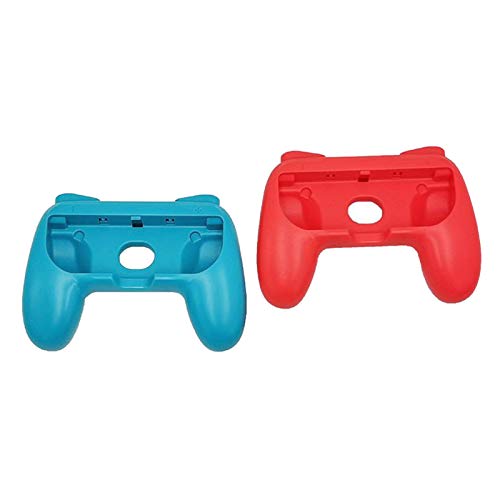 Prettyia Cómodo Kit de Estuche de Mango Resistente Al Desgaste para Nintendo Switch Joy-Cons Game Grip - Rojo Azul