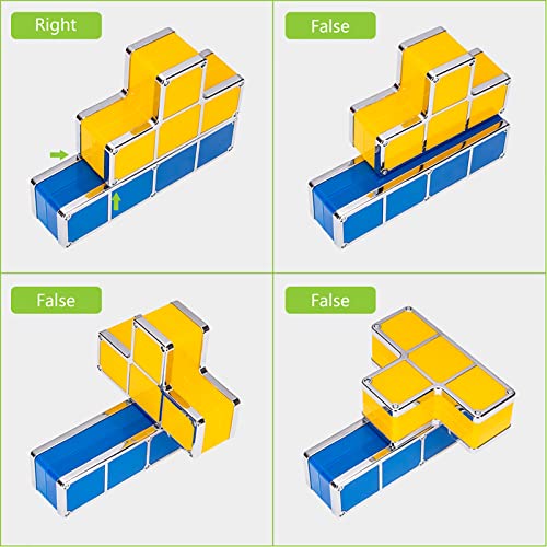 PURPLELU Nuevas y peculiares Luces Creativas de Juguete de Bricolaje, Luces apilables Tetris led, Rompecabezas mágicos y Luces de Bloques de sensores, 7 Piezas Son para familias,C