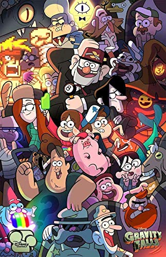 Puzzle 1000 Piezas para Adultos Gravity Falls Puzzle Puzzle para niños Regalo Divertido Juego Educativo para Adolescentes Regalos(38 * 26cm)