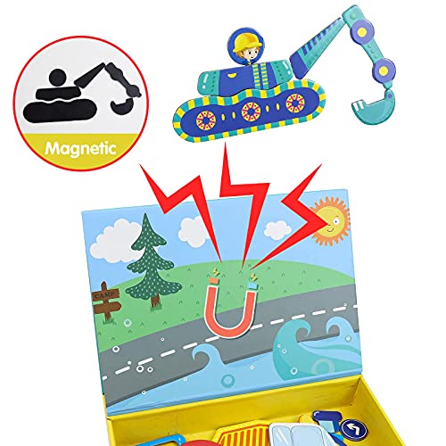 Puzzle Infantiles para Niños 3+ Años Pizarra Magnetica Infantil Juguetes de Madera Montessori Magneticos Rompecabezas de Coches Juegos Educativos Regalos para Niños Niñas 3 4 5 6 Años