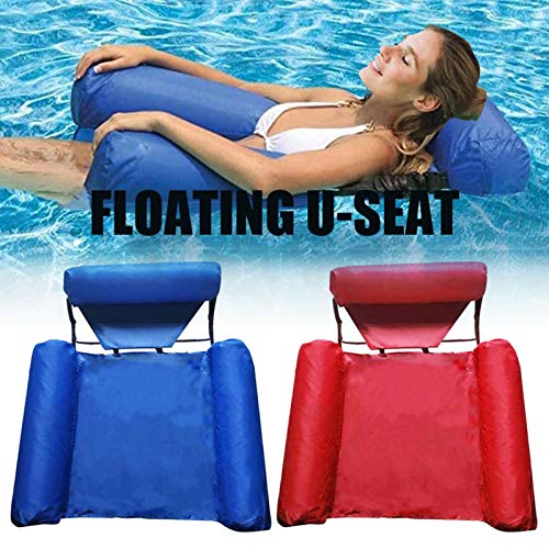 QQDS Tumbona De La Cama De La Hamaca De Flotador Inflable De Agua - Plegable Liviana Reclinable De La Silla De La Balsa De La Balsa - Salón Reclinable Flotante - Piscina Playa Reclinable Flotante