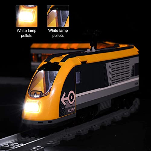 QZPM Kit De Iluminación Led para Lego City Tren De Pasajeros, Compatible con Ladrillos De Construcción Modelo 60197 (NO Incluido En El Modelo)