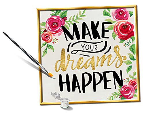 Ravensburger 28796 Make Your Dreams Happen números para Adultos Resultado de Pintura Gracias a los Accesorios para Artistas, Marco, Multicolor