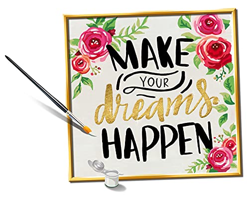 Ravensburger - CreArt Make your dreams happen - Formato cuadrado - Pintura al número para adultos - Actividades creativas - Relaxación - Cuadro decorativo - A partir de 12 años - 29028