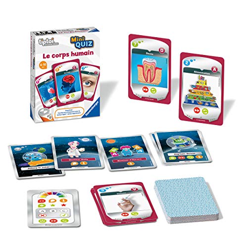 Ravensburger – Juego Interactivo Tiptoi® Mini Quiz – El Cuerpo Humano – Juegos electrónicos educativos sin Pantalla en francés – Niños a Partir de 6 años – 00 084