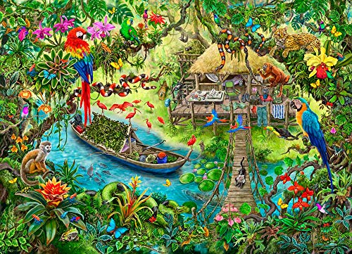 Ravensburger Puzzle, Expedición a la Jungla, Puzzle Escape Kids, Puzzle para Niños, Edad Recomendada 9+, Rompecabeza de Calidad