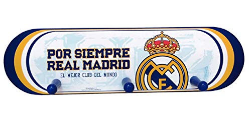 Real Madrid- Perchero de pared de madera, Color, (CYP Imports GP-02)