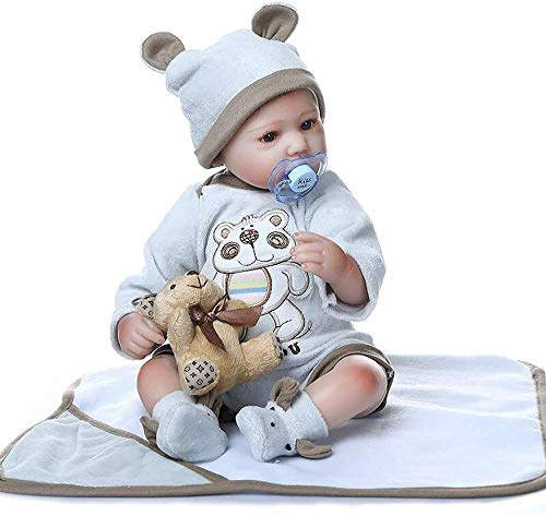 Reborn Baby Dolls Baby Twins 40 cm 16"Hecho a Mano para niños pequeños Realista Reborn Babies Girls Premie Muñeca Realista para niña Juguete Buenas Noches, Ojos Cerrados Niña