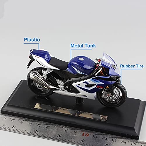 Regalo de juguete modelo Relación de motocicletas Juguete Compatible with S-Uzuki Gsx-r 1000 1:18 Escala infantil Diecast Motocicleta Modelo Racing Moto Sport Cars Ruedas gratis Ruedas Juguetes Colecc