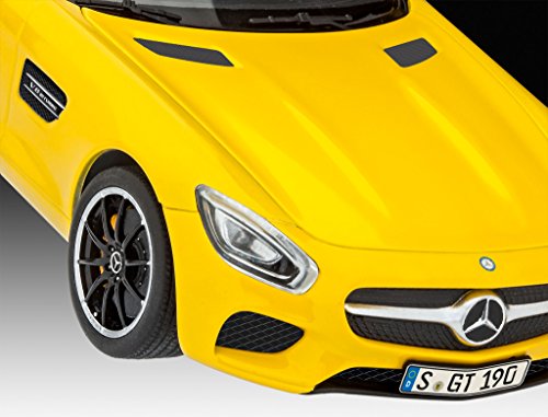 Revell Benz Mercedes AMG GT Escala 1/24-Revell RE07028, Color Amarillo, 18,9 cm de Largo (07028)