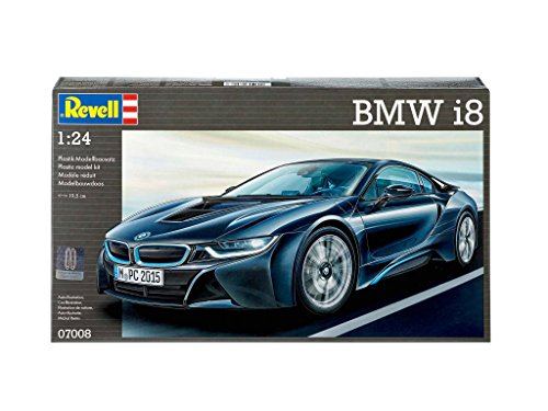 Revell- BMW i8 Maqueta Coche, Color Negro (07008)