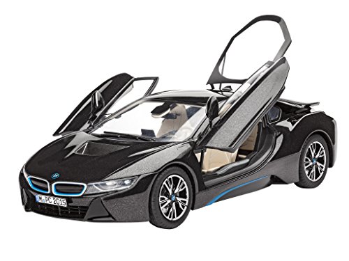 Revell- BMW i8 Maqueta Coche, Color Negro (07008)