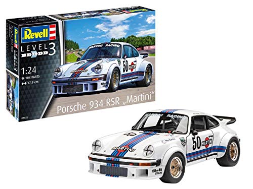 Revell-Porsche 934 RSR Martini, Escala 1:24 Kit de Modelos de plástico, Multicolor, 1/24 07685 7685