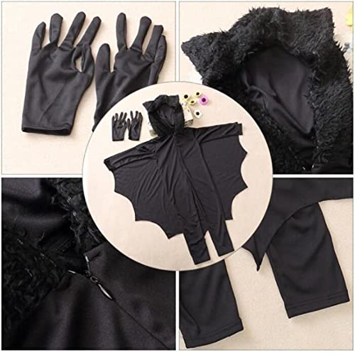 RFHK Halloween Carnaval niños Vampiro murciélago Cosplay Disfraz niño niña Anime Traje de Fiesta con Capucha