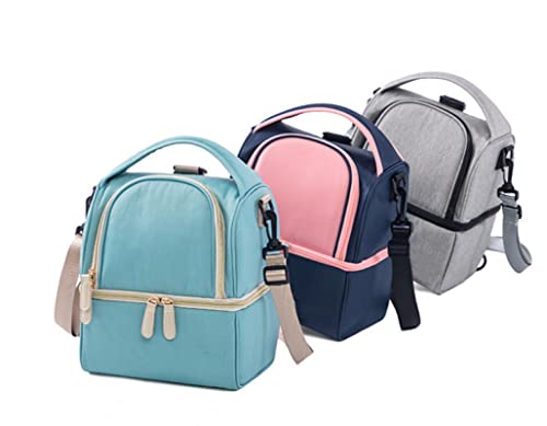 RIIOO Bolsa de preservación de leche materna, mochila térmica portátil, impermeable de doble capa, adecuada para madres trabajadoras, mujeres y hombres, estudiantes shape1-Blue