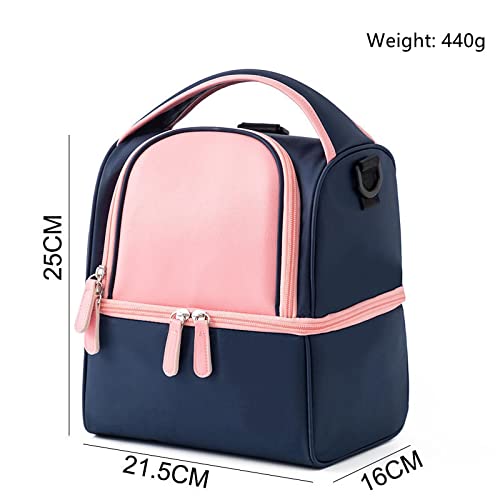 RIIOO Bolsa de preservación de leche materna, mochila térmica portátil, impermeable de doble capa, adecuada para madres trabajadoras, mujeres y hombres, estudiantes shape1-Blue