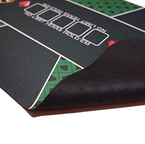 Rivergen Alfombra de póker 120 x 60 cm (Verde) Espesor 3 mm | Bolsa de Transporte incluida | Tapete de Póker | Alfombra de póquer Texas Holdem | Antideslizante