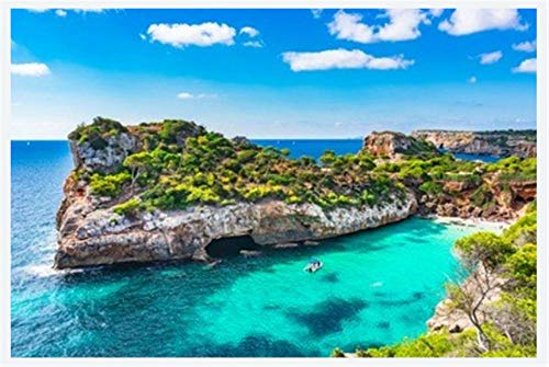 Rompecabezas Rompecabezas De 1000 Piezas Rompecabezas España Mar Mediterráneo Playa De Cala Moro Mallorca para Regalo Familiar para Adultos