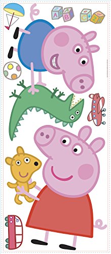 RoomMates Peppa The Pig Peppa and George Playtime - Calcomanías de pared gigantes