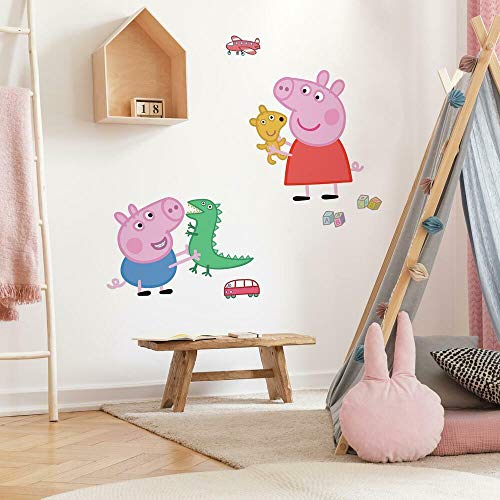 RoomMates Peppa The Pig Peppa and George Playtime - Calcomanías de pared gigantes