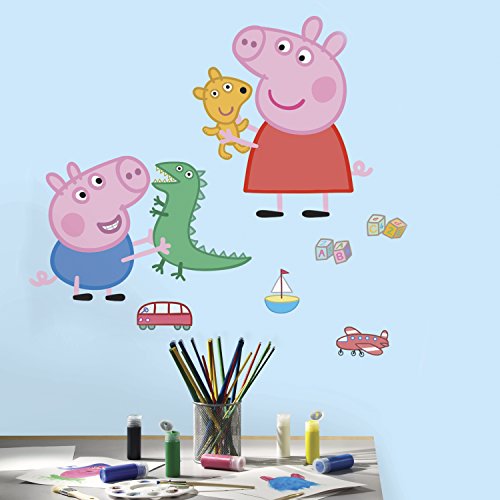 RoomMates Peppa The Pig Peppa and George Playtime - Calcomanías de pared gigantes