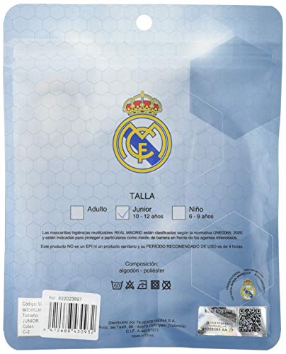 Safta- Mascarilla, Multicolor (Real Madrid 822023897)