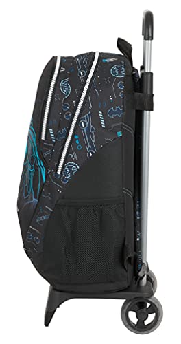 Safta Mochila Escolar con Carro de Batman Bat-Tech, 330x150x430 mm, Negro