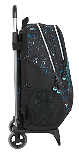 Safta Mochila Escolar con Carro de Batman Bat-Tech, 330x150x430 mm, Negro