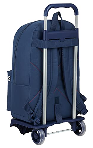 Safta Mochila Escolar con Carro de Munich Spike, 300x140x460 mm, Azul Marino