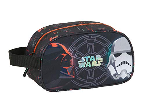 Safta Neceser Escolar Infantil Mediano con Asa de Star Wars The Dark Side, 260x120x150mm