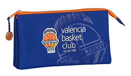 Safta- Valencia Basket Portatodo, Color Azul/Naranja, 320x150x420 mm (M744)