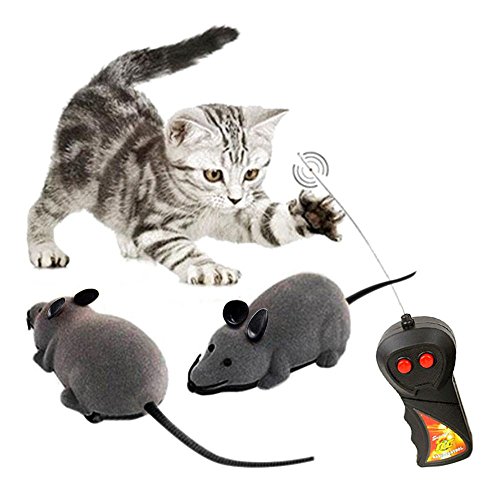 Sahkgye Raton Rata electronico RC Control Remoto inalambrico Ratones para Gato Perro Mascota Juguete Divertido