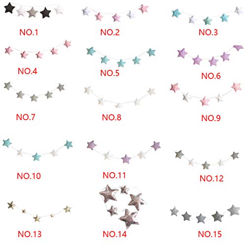 Sala de 5pcs / set del bebé del cuarto de niños de estrellas para niños guirnaldas de Navidad decoraciones de pared de la sala apoyos de la fotografía Los mejores regalos