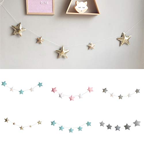 Sala de 5pcs / set del bebé del cuarto de niños de estrellas para niños guirnaldas de Navidad decoraciones de pared de la sala apoyos de la fotografía Los mejores regalos