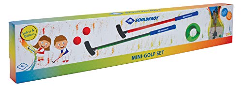 Schildkröt-970307 Schildkröt Funsports Minigolf, para Niños, para Interior y Exterior, Juego Completo con 2 Palos, 1 Hoyo y 2 Bolas, 2 Jugadores, 970307, Color