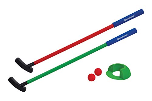 Schildkröt-970307 Schildkröt Funsports Minigolf, para Niños, para Interior y Exterior, Juego Completo con 2 Palos, 1 Hoyo y 2 Bolas, 2 Jugadores, 970307, Color