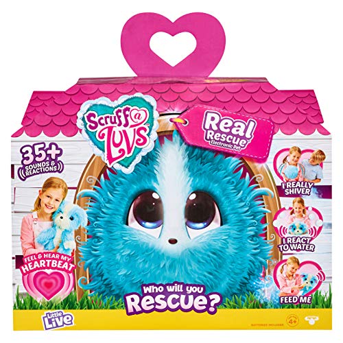 Scruff-a-Luvs Real Rescue Pet - Peluche Interactivo, Multicolor