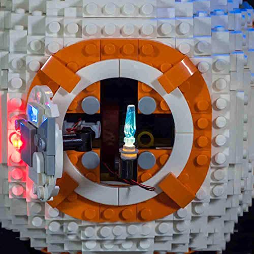 SDFGDFD Kit de Luces LED para Crobot Star Wars BB-8 - Compatible con Lego 75187 (Juego Lego No Incluido) con Instrucciones