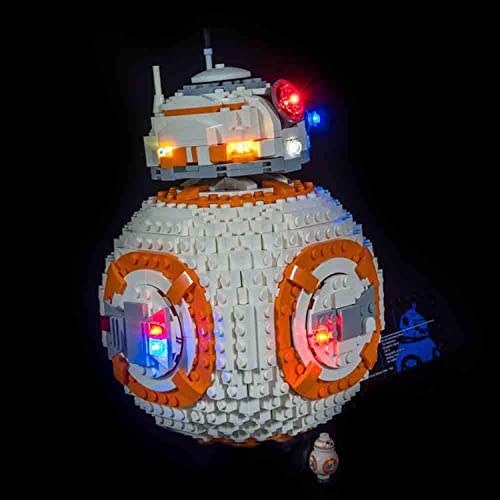 SDFGDFD Kit de Luces LED para Crobot Star Wars BB-8 - Compatible con Lego 75187 (Juego Lego No Incluido) con Instrucciones