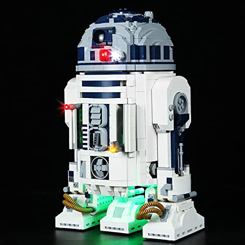 SDFGDFD Kit de Luces LED para Robot Star Wars R2-D2 - Compatible con Lego 75308 (Juego Lego No Incluido) con Instrucciones Puede Tocar Musica, Regalos para Adultos y Niños