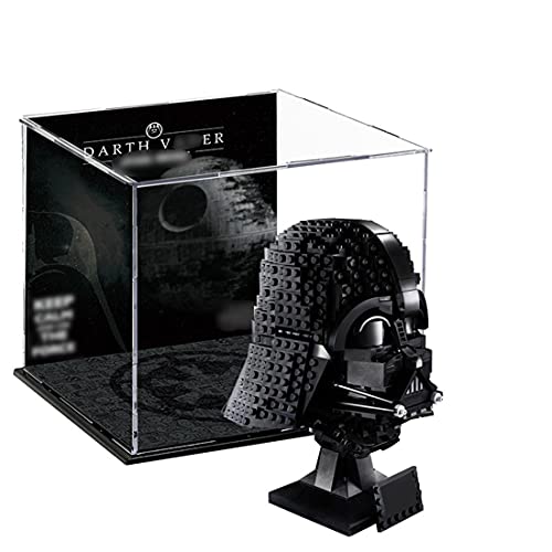 SESAY Custom Vitrina para casco Lego Star Wars Darth-Vader, caja de pantalla acrílica para Lego 75304 Star Wars Darth-Vader modelo (sin set Lego)