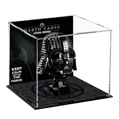 SESAY Custom Vitrina para casco Lego Star Wars Darth-Vader, caja de pantalla acrílica para Lego 75304 Star Wars Darth-Vader modelo (sin set Lego)